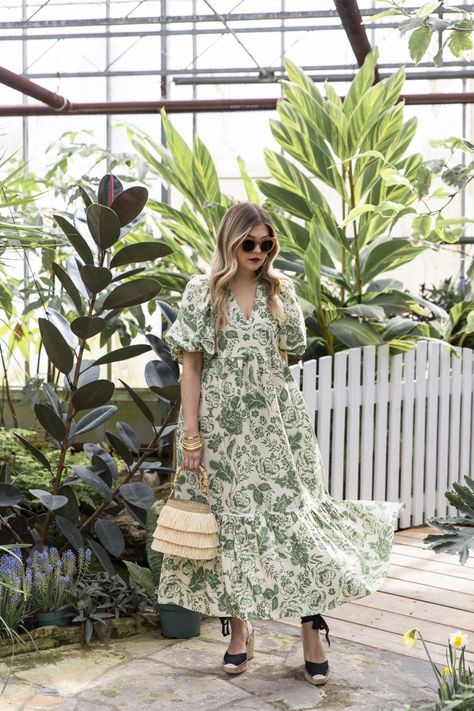 Hunter Bell Dress, Kristin Lee, Krystin Lee, Leaf Print Dress, Ikkat Dresses, Dresses Western, Hunter Bell, Casual Frocks, Chose Outfit