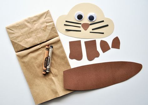 Paper Bag Chipmunk Kid Craft | I Heart Crafty Things Squirrel Kindergarten, Brown Paper Lunch Bags, Afternoon Crafts, Paper Grocery Bags, Paper Bag Crafts, Messy Crafts, Paper Bag Puppets, October Crafts, Preschool Christmas Crafts