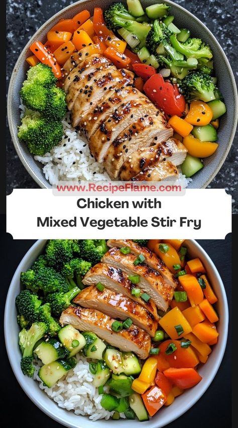 This stir-fry is a go-to when we need a healthy yet satisfying meal. The veggies are crisp, and the chicken is tender, making it a hit with my friends and family every time. Chicken Stir Fry With Vegetables, Chicken And Vegetable Stir Fry, Nutritious Dinner Recipes, Apple Cider Vinegar Chicken, Nutritious Dinner, Stir Fry Recipe, Colorful Vegetables, Savory Sauce, Vegetable Stir Fry