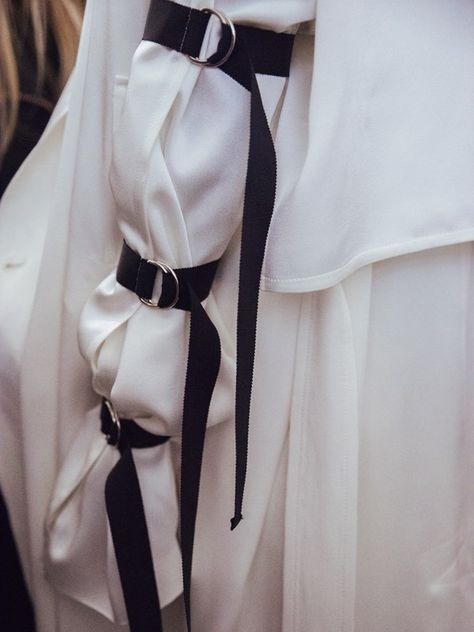 Backstage at Each x Other SS16 Straight Jacket Dress, Men Accessory, Phase 4, Straight Jacket, Clothing Details, Fashion Details, Artifacts, Minimalist Fashion, White Shirt