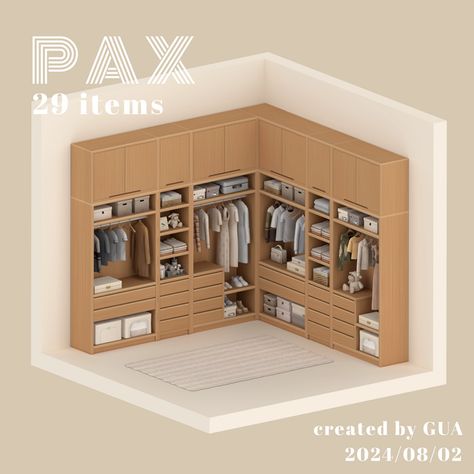 Hang Clothes, Corner Wardrobe, Wooden Shoe Racks, Sims 4 Cc Shoes, The Sims 4 Packs, Pax Wardrobe, Sims 4 Body Mods, Casas The Sims 4, Sims Building