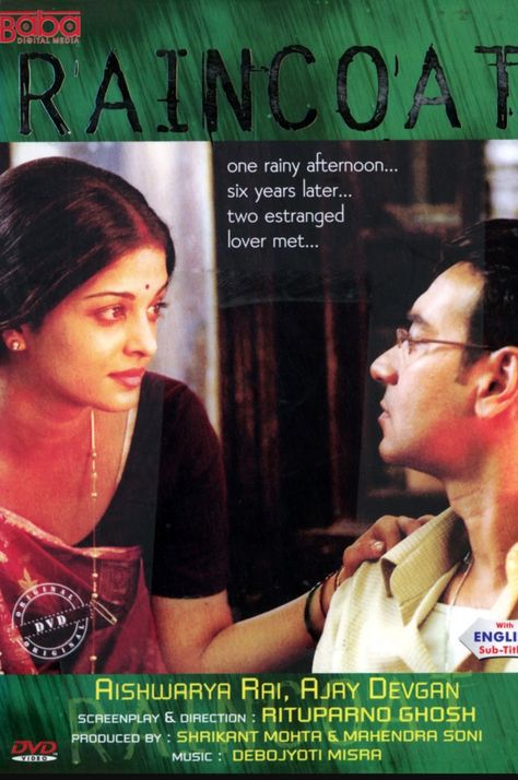 Raincoat a film by Rituparno Ghosh, portrayed by Ajay Devgn, Aishwarya Rai. It is a story about all lovers who are not destined to meet. It's more than a story about a friend and truly justified saying "A Friend in need is a Friend Indeed" Rituparno Ghosh, Character Movie, Friend In Need, Aishwarya Rai, Movie Reviews, Bollywood Movies, Digital Media, Cinematography, Dvd