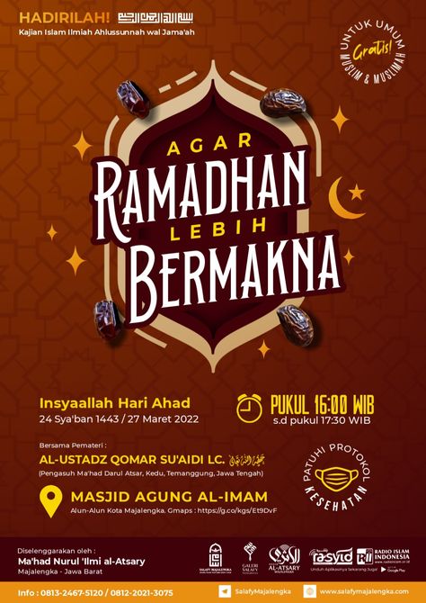 Ramadan Design Poster, Poster Ramadhan Design, Ramadhan Poster, Event Poster Inspiration, Poster Ramadhan, Islamic Poster, Calendar Design Template, Islamic Events, Brochure Design Layout