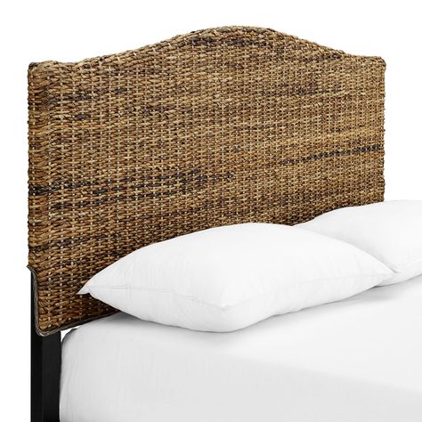 Natural Fiber Mila Queen Headboard | World Market Japandi Farmhouse, Wicker Bedroom Furniture, Cozy Coastal Cottage, Twin Size Beds, Black And Grey Bedroom, Contemporary Beach House, Cape Charles, Charleston House, Mountain Summer