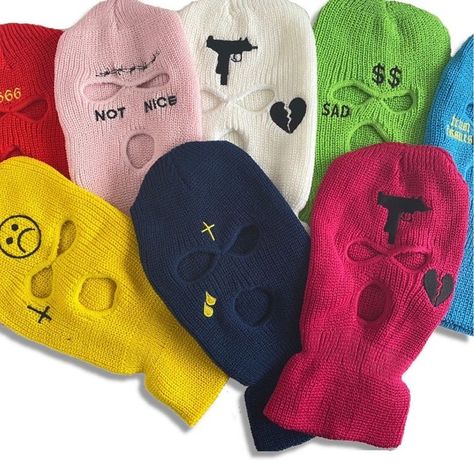 Boujee Aesthetics, Ski Mask Fashion, Wooly Hat, Ski Masks, Knitted Balaclava, Wooly Hats, Winter Face, Mask Girl, Ski Mask