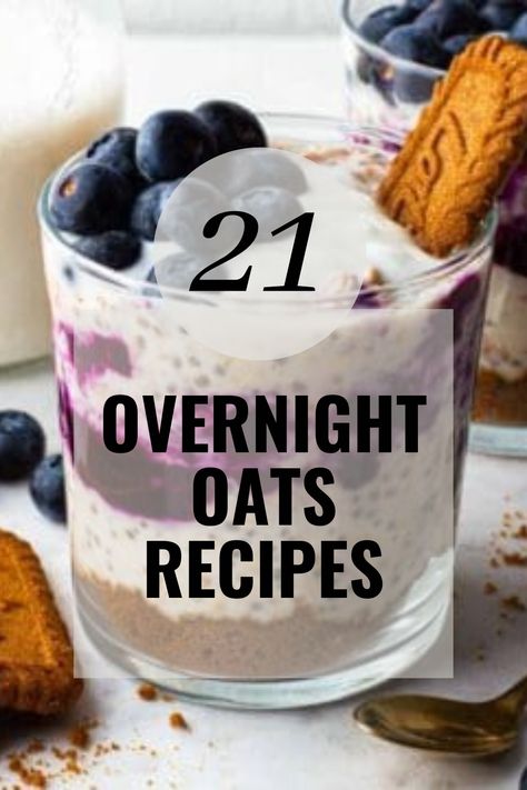 Always have a healthy breakfast ready to eat with a variety of overnight oats recipes. Customize oatmeal with endless toppings and different flavor ideas to keep your morning meals exciting.  Meal prep overnight oats in minutes, and wake up to a grab-and-go breakfast to start your day! Blueberry Overnight Oats Healthy Almond Milk, Overnight Oats Ideas Healthy, Midnight Oats Recipe, Overnight Oats Recipe Healthy No Yogurt, Overnight Steel Oats In A Jar, Healthy Overnight Oatmeal Recipes, Overnight Oatmeal Recipes Breakfast, Losing Weight Overnight Oats, Refrigerator Oats Overnight