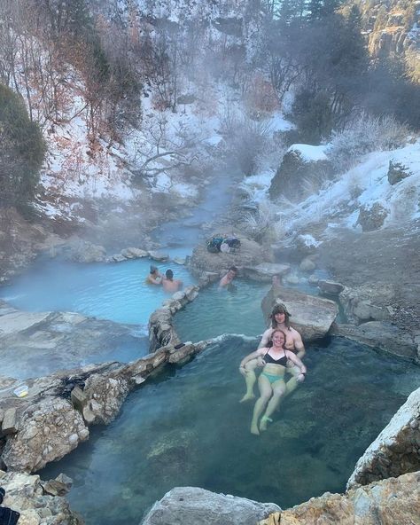 With multiple hot spring pools with silky blue and aqua hued waters, a waterfall, red rock cliffed canyons, and a scenic hike to the waters, Fifth Water Hot Springs is one of our favorite soak spots in the state of Utah. Located just about an hour outside of downtown Salt Lake City, it’s the perfect hot spring day trip for visitors as well as locals. Photo via @shelby__neal Downtown Salt Lake City, Salt Lake City Downtown, Cross Country Trip, Utah Road Trip, Travel Inspiration Destinations, Utah Travel, Hot Spring, Fall Travel, Salt Lake City Utah