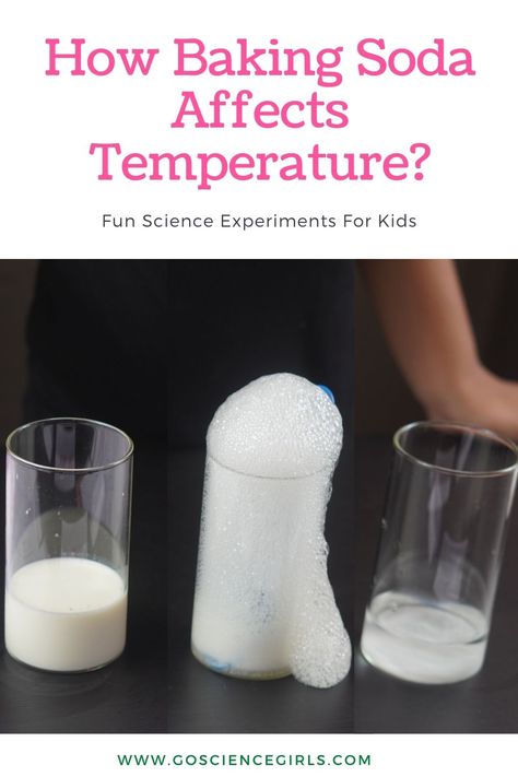 Demonstration for showing kids how exothermic reactions work.#Bakingsodascienceexperiments #Bakingsodaexperimentsforkids #Bakingsodatemperaturechangingscienceexperiments Baking Soda Experiments, Drinking Baking Soda, Exothermic Reaction, Science Demonstrations, Baking Soda And Vinegar, Baking Soda Water, Kitchen Thermometer, Baking Soda Vinegar, Baking Soda Cleaning