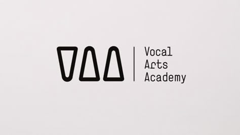 Vocal Arts Academy by Studio AIRPORT, via Behance Choir Logo, Sound Logo, Music Logos, Library Logo, Museum Logo, Academy Logo, Music Academy, Art And Craft Videos, New Identity