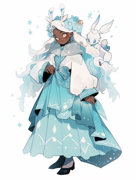 Winter Fairy Character Design, Ice Fairy Character Design, Ice Princess Character Design, Winter Fantasy Aesthetic Outfit, Ice Inspired Outfit, Sweater Character Design, Ice Character Design Male, Dnd Winter Clothes, Snow Character Design