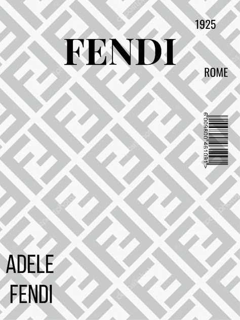 Fendi Aesthetic, Brand Posters, Office Printables, Fendi Print, Fendi Vintage, Profile Design, Vintage Posters, Posters Art Prints, Aesthetic Wallpapers