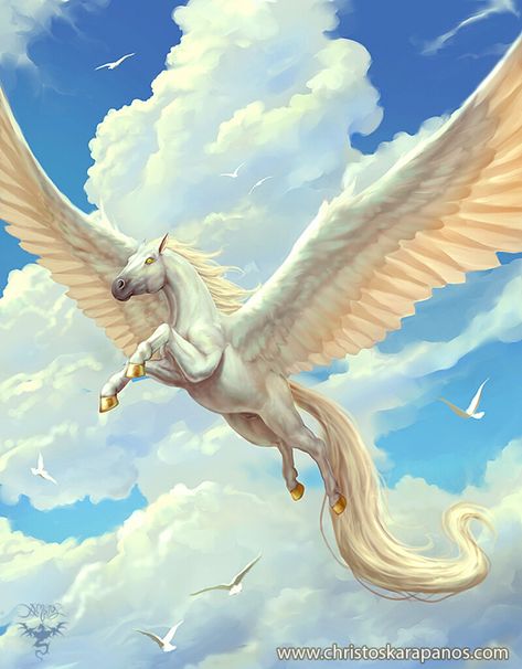 ArtStation - Pegasus, Christos Karapanos Greek Monsters, Pegasus Art, American Traditional Tattoo Ideas, Unicorn Artwork, Traditional Tattoo Ideas, Magical Horses, Il Re Leone, Fantasy Horses, Horse Wallpaper