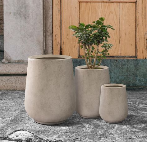 beautiful weathered concrete planter pots for patio, backyard, or indoors Large Planter Pots, Backyard Living Room, Big Planters, Rectangle Planters, Concrete Finish, Handmade Pot, Patio Balcony, Tall Planters, Large Backyard