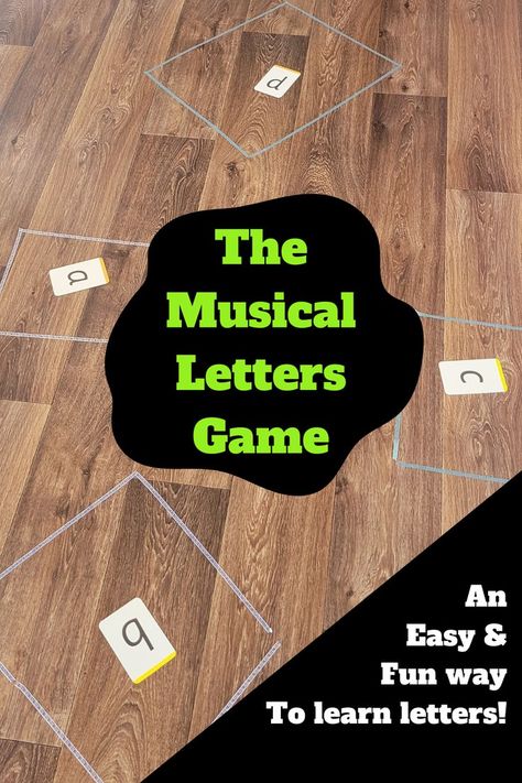 Pin shows a letter recognition games idea and has the text the musical letters game an easy and fun way to learn letters written on it. Literacy Games Preschool, Maths Activities Eyfs, Kindergarten Room Ideas, Alphabet Games For Kindergarten, Letter Games For Kids, Preschool Letter Activities, Kindergarten Homeschool Schedule, Fun Alphabet Activities, Teach Letter Recognition