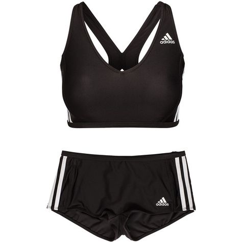 Adidas Sport Performance I 3s Bikini (£33) ❤ liked on Polyvore featuring swimwear, bikinis, black, sports fashion, swimwear sport, womens-fashion, sport bikini top, swimsuit tops, adidas bikini and bikini swimwear Cruise Swimsuit, Sporty Swimwear, Racerback Swimsuit, Sport Bikinis, Fashion Swimwear, Workout Attire, Adidas Girl, Adidas Outfit, Sports Fashion