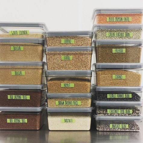 Strong storage game. #GripLids | #Repost @graemearitchie  I think we have enough #grains now.... #cambro #greentape #scotch3mtape #labelgame #labelgamestrong @cambromfg @inharvest @3m Food Storage Boxes, Basmati Rice, School Time, Storage Boxes, Food Storage, Health Care, Grain, Bulgur