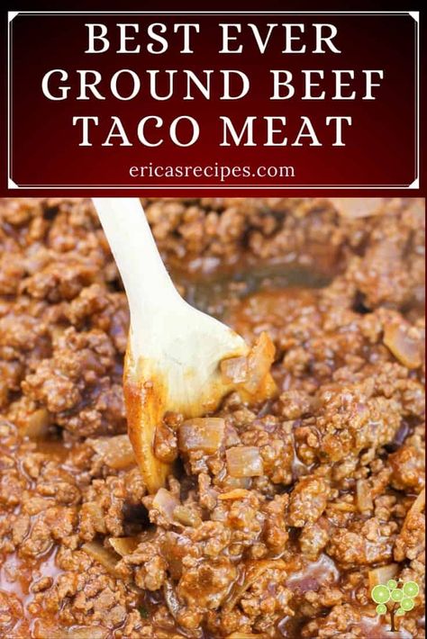 This recipe for taco meat using lean ground beef, tomato sauce, ranch powder, and homemade taco seasoning is the tastiest and easiest to make ever. Ready in just minutes and so full of crowd-pleasing flavor, this family favorite recipe is affordable, approachable, kid-approved, and weeknight perfect. Make for meal prep lunch bowls or weeknight taco night dinner for the whole family. Best Taco Meat Ever, Authentic Taco Meat, Ground Beef Soft Tacos, Ground Beef Taco Recipes, Hamburger Tacos, Ground Beef Tomato Sauce, Best Taco Meat Recipe, Beef Tomato Sauce, Ground Beef Taco Meat