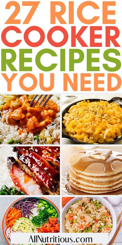 Having mouth watering meals with rice can be super easy when you prepare any of these delicious rice cooker recipes. You can easily make any of these easy rice cooker dishes that will have you going back for seconds. Cooking With A Rice Cooker, Rice Machine Recipes, Cooking In A Rice Cooker, Rice Maker Meals, What Can You Cook In A Rice Cooker, Rice Cooker With Steamer Recipes, What To Make In A Rice Cooker, Fried Rice In Rice Cooker Easy Recipes, Aroma Multi Cooker Recipes