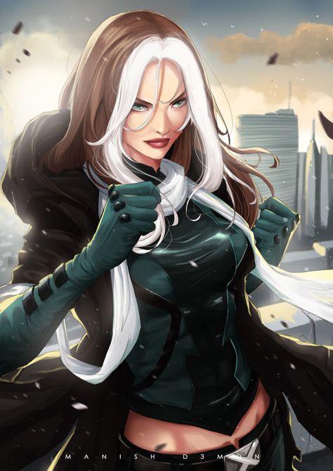 Rogue (Age of Apocalypse) Marvel Rogue, Rogue Gambit, Scarlett O'hara, Uncanny X-men, Marvel Comic Universe, Comics Girls, Marvel Comics Art, Marvel Girls, Ms Marvel