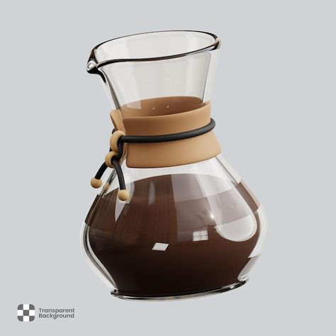 Blender Projects, Chemex Coffee, Spilled Coffee, Coffee Illustration, Coffee Brewer, Blender 3d, 3d Illustration, Coffee Shop, Coffee