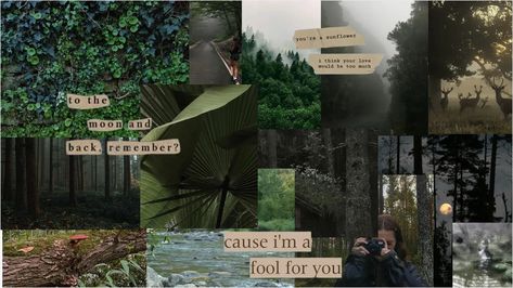 #wallpaper #lockscreen #collage #cottage #forest #forestvibe #nature #pnw #aesthetic #quotes Fairy Grunge Aesthetic Wallpaper Laptop, Cozy Aesthetic Wallpaper Desktop, Forest Green Aesthetic Wallpaper Laptop, Computer Lockscreen Wallpaper Aesthetic, Forest Aesthetic Wallpaper Laptop, Green Pc Wallpaper Aesthetic, Forest Wallpaper Laptop, Computer Collage Wallpaper, Grunge Desktop Wallpaper