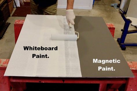 Magnetic Whiteboard Wall, Diy Dry Erase Board, Diy Whiteboard, Whiteboard Paint, Dry Erase Paint, Magnetic Paint, Whiteboard Wall, Diy Magnets, Dry Erase Wall