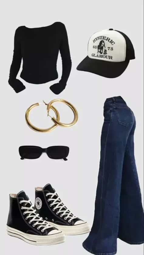 Back To School Outfits For Teens, Simple Outfits For School, Jean Large, Outfit Inspo Casual, Trendy Outfits For Teens, Outfits With Converse, Outfit Jeans, School Looks, Looks Chic