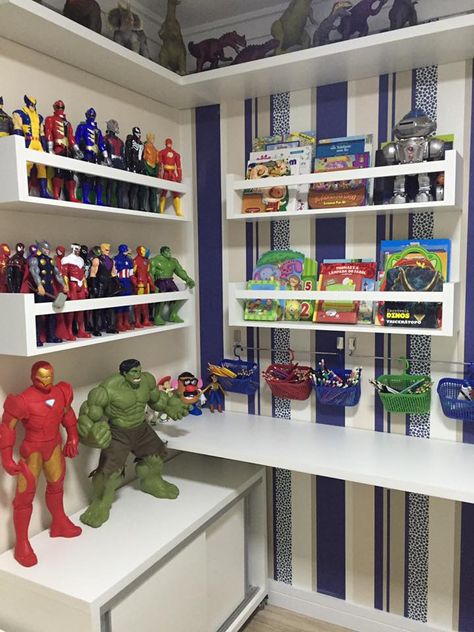 Marvel Bedroom Decor, Marvel Room Decor, Superhero Room Decor, Marvel Bedroom, Ikea Hack Kids, Spiderman Room, Marvel Room, Boys Bedroom Makeover, Superhero Room