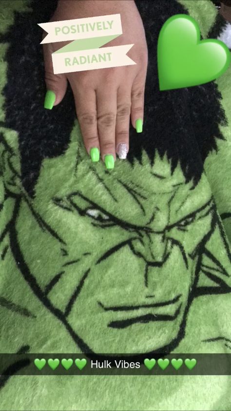 Green nails inspired by Hulk and I love how they turned out! Hulk Nails, Hulk Theme, Acrylic Nail Designs Coffin, Coffin Nails Designs, Green Nails, Make A Wish, Acrylic Nail Designs, Hulk, Bday Party