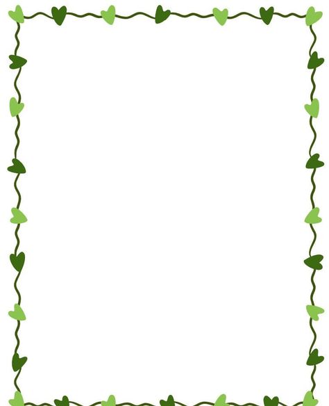 Border Png Aesthetic, Green Border Design Aesthetic, Minimal Border Design, Green Border Aesthetic, Printable Frames And Borders, Green Border, Green Border Design, Aesthetic Border Designs Printable, Blank Pages Aesthetic