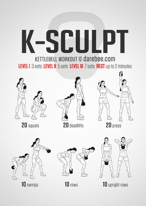 K-Sculpt Workout All Body Weight Workout, Kettlebell Exercises For Arms And Back, Kettle Bell Arms Workout, Morning Kettlebell Workout, Ketelbell Workouts, Total Body Kettlebell Workout For Women, Arm Kettlebell Workout, Single Kettlebell Workout, Kettlebell Arm Workout For Women