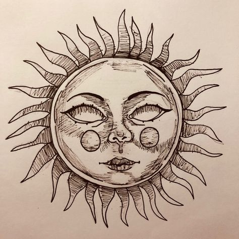 Hippie Drawing, Hippie Sun, Sun Drawing, Sea Creatures Art, Weird Drawings, Sun Aesthetic, Art Hippie, Indie Drawings, Body Base Drawing