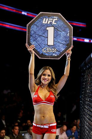 Octagon girl Brittney Palmer is seen during the featherweight bout between Leonard Garcia and Cody McKenzie Ufc Ring, Ufc Octagon, Octagon Girls, Prudential Center, Workout Inspo, Newark New Jersey, Ufc Fighters, Big Thing, The Next Big Thing