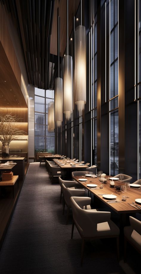 Exploring concept options with restaurants High Class Restaurant Interior, Luxury Restaurant Interior Fine Dining, Dark Restaurant Interior, Fine Dining Interior, Elegant Restaurant Interior Design, Fine Dining Restaurant Interior Design, Restaurant Bar Ideas, High End Restaurant, Luxury Restaurant Interior