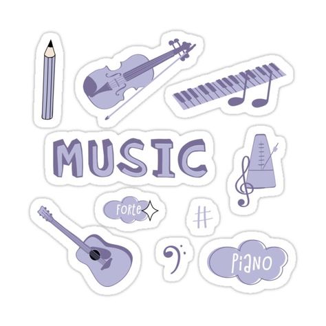 Mapeh Lettering, Music Stickers Printable, Mapeh Subject Design, School Subject Stickers, Music Subject, Subject Stickers, Purple Music, Subject Labels, School Book Covers