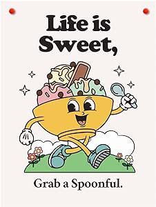 Posters Funny, 80s Posters, Smiley Happy, Life Is Sweet, Colorful Poster, Fun Kitchen, Best T Shirt Designs, Hippie Decor, Sweet Quotes