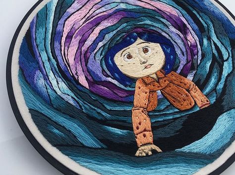 Ronnie on Instagram: “Since Instagram doesnt want to show the second picture of my last post... there it is! Available in my esty shop, international shipping !…” Embroidery Tim Burton, Coraline Cross Stitch, Coraline Embroidery, Animation Puppet, Reference Tattoo, Mini Embroidery Hoop, Other Mother, Mini Embroidery, Diy Embroidery Patterns