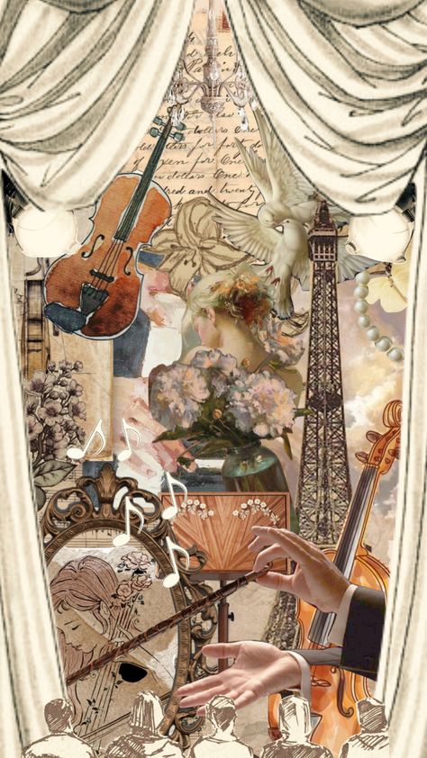 Classical Orchestra Aesthetic, Baroque Music Aesthetic, Classical Music Aesthetic Art, Orchestra Aesthetic Wallpaper, Orchestra Background, Musical Instruments Collage, Orchestra Wallpaper Aesthetic, Carnatic Music Aesthetic, Classical Music Aesthetic Wallpaper