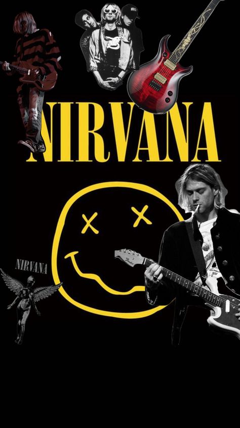 Nirvana Wallpaper, Nirvana Poster, Arte Heavy Metal, Nirvana Music, Funny Mean Quotes, Nirvana Band, Rock Poster Art, Rock Band Posters, Punk Poster