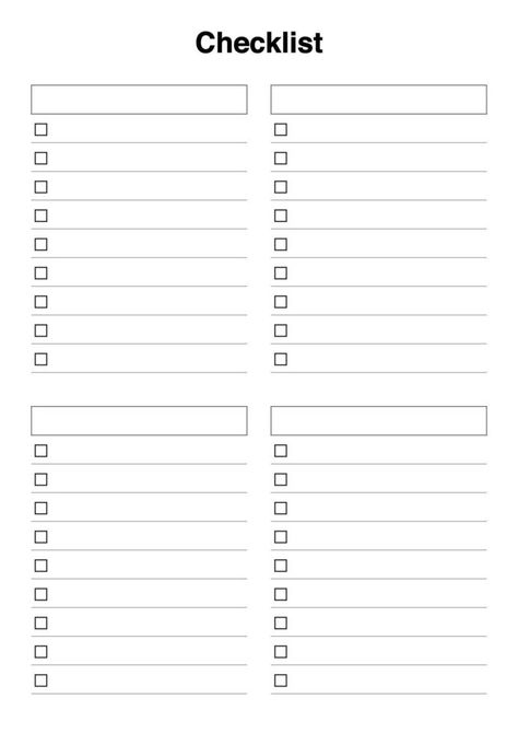 Blank checklist or to do list printable To Do List Organization Ideas, Printable Reminder Template, Blank Planner Pages Printable, Daily Check Off List Free Printable, Cleaning To Do List Printable, Printable Todo List Templates, Check Box List Template, To Do Checklist Template, To Do Lists Templates