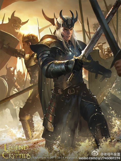 Artist: Wang Lei aka Jack Wang (Concept Art House) - Title: Unknown - Card: King Heathcote the Rival Elf King Fantasy Art, Crown Fantasy Art, Fantasy Battle Scene, Border Legend, Crown Concept Art, King Concept Art, Battle Scene, High Elf, Fantasy Battle