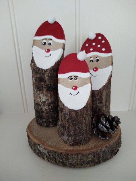 Woodworking Projects Easy, Log Crafts, Diy Snowman Decorations, Christmas Crafts Diy Projects, Home Decor Diy Crafts, Wooden Christmas Crafts, Christmas Signs Wood, Christmas Wood Crafts, Wood Project