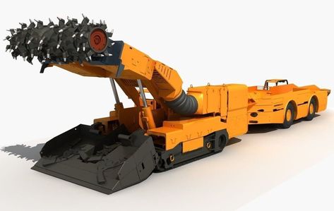 A Continuous miner used in underground mining Mining Vehicle, Space Station Art, Underground Mining, Surface Mining, Mining Machine, Space Engineers, Mining Equipment, Countries In The World, Big Car