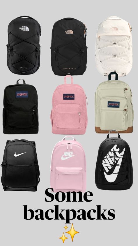 #norface#nike #jansport #backpackinspo ✨️✨️✨️ Nike School Bag, North Face Jester, School Bag, The North Face, Backpacks, Nike, Quick Saves