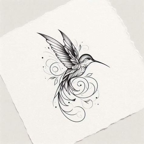 Hummingbird In Flight Tattoo, Hummingbird Tattoo With Name, Hummingbird Sketch Simple, Hummingbird Tattoo Neck, Open Cage Tattoo, Hummingbird Tattoo Collar Bone, Hummingbird Tattoo Thigh, Delicate Hummingbird Tattoo, Humming Birds Tattoo Design