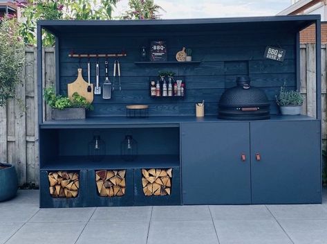 Outdoor Bbq Area, Outdoor Kitchen Decor, Outdoor Bbq Kitchen, Kitchen Design Layout, Outdoor Kitchen Design Layout, Backyard Kitchen, Outdoor Kitchen Patio, Bbq Kitchen, Bbq Area