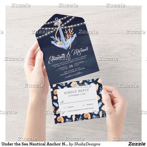 Watercolor Nautical, Rustic Baby Shower Invitations, Custom Baby Shower Invitations, Navy Wedding Invitations, Rsvp Postcard, Rustic Baby Shower, Navy Blue Wedding, Nautical Anchor, Destination Wedding Invitations