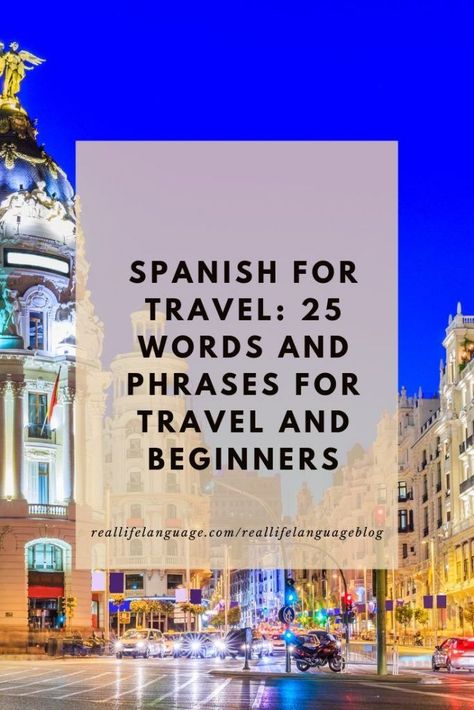 Do you want to learn Spanish for travel fast? Check out these 25 phrases all themed around travel- the perfect context to start learning a language. Easy Spanish Words, Basic Spanish Phrases, Spain Quote, Spain Study Abroad, Simple Spanish Words, Speak Spanish Fluently, Spanish For Beginners, Travel In Spain, Learn To Speak Spanish