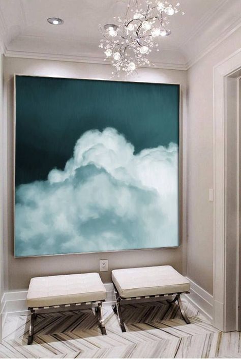 Corinne Melanie, Cloud Paintings, Sky Paintings, Arranging Furniture, Seascapes Art, Canvas For Beginners, Cloud Art, Acrylic Painting For Beginners, Gallery Walls