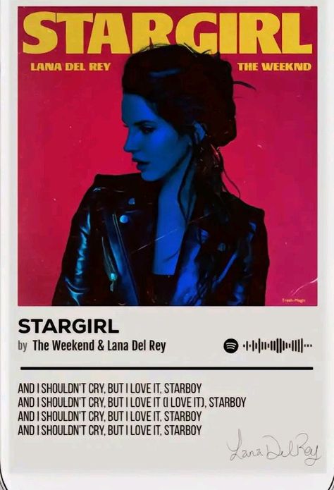 Lana Del Ray Stargirl, Album Covers Lana Del Rey, Stargirl Poster, Lana Del Rey Stargirl, Stargirl Lana Del Rey, Singer Fanart, The Weeknd Album Cover, Adele Singer, Fashion Song